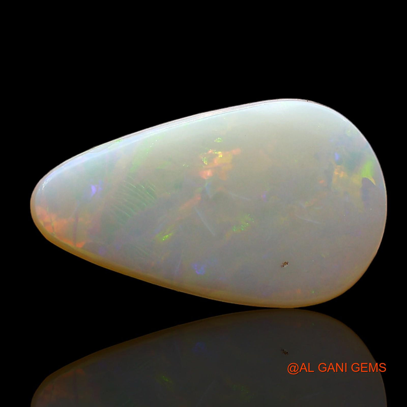 2.00 Cts Natural Australian Fire Opal Loose Gemstone Pear Cabochon 16x9x2 mm AE-248