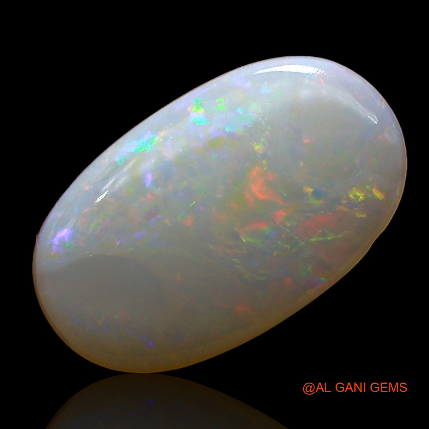 4.00 Cts Unheated Australian Fire Opal Loose Gemstone Oval Cabochon Natural 14x10x4 mm AE-256