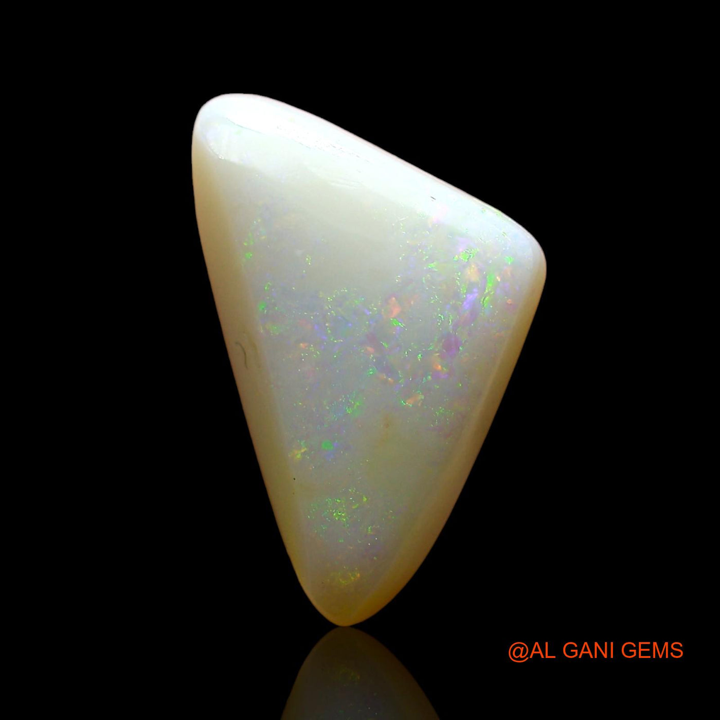 Natural Fire Opal Gemstone 3.00 Cts Loose Trillion Cabochon From Australia 15x9x3 mm AE-259