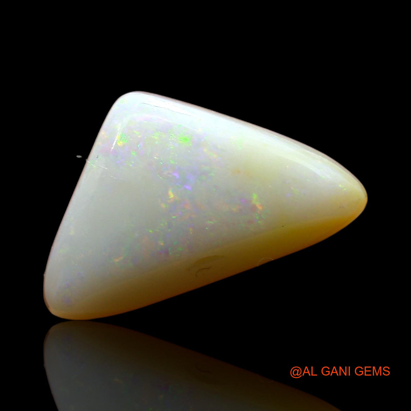 Natural Fire Opal Gemstone 3.00 Cts Loose Trillion Cabochon From Australia 15x9x3 mm AE-259
