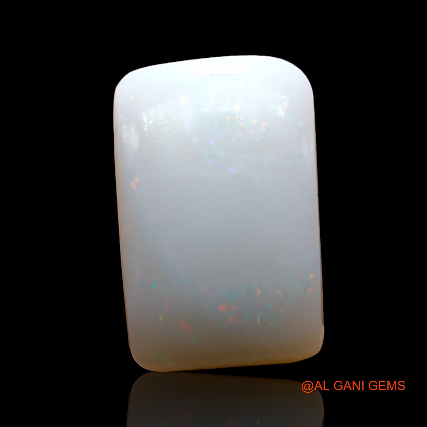 Natural Untreated Fire Opal Loose Gemstone Square Cabochon From Australia 4.00 Cts 14x9x4 mm AE-260