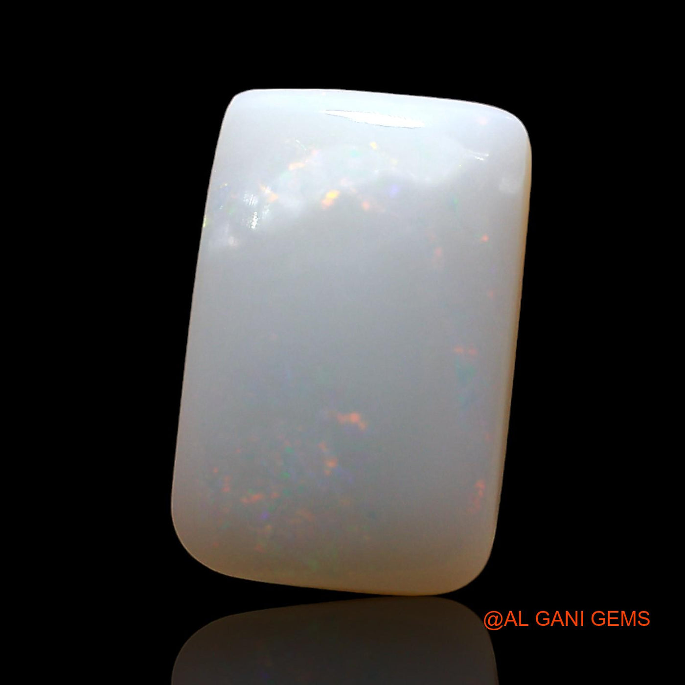 Natural Untreated Fire Opal Loose Gemstone Square Cabochon From Australia 4.00 Cts 14x9x4 mm AE-260
