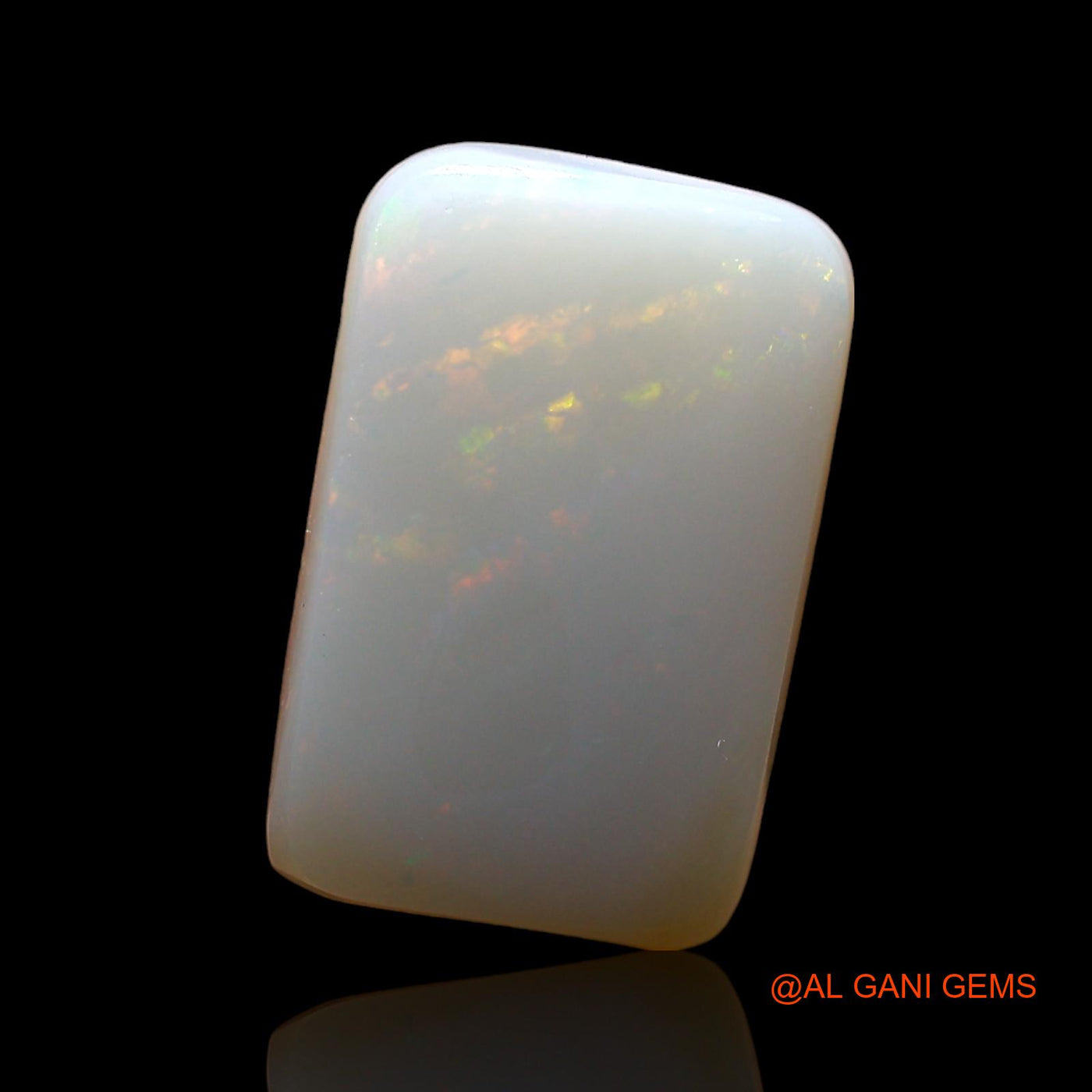 Natural Untreated Fire Opal Loose Gemstone Square Cabochon From Australia 4.00 Cts 14x9x4 mm AE-260