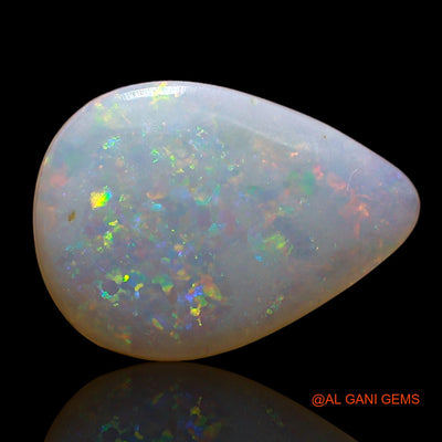 Natural Untreated Fire Opal Loose Gemstone Pear Cabochon From Australia 3.00 Cts 14x10x3 mm AE-264