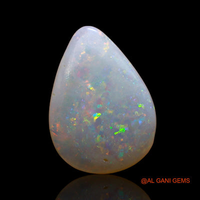 Natural Untreated Fire Opal Loose Gemstone Pear Cabochon From Australia 3.00 Cts 14x10x3 mm AE-264