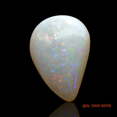 Natural Untreated Fire Opal Loose Gemstone Pear Cabochon From Australia 3.00 Cts 14x10x3 mm AE-267