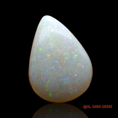 Natural Untreated Fire Opal Loose Gemstone Pear Cabochon From Australia 3.00 Cts 14x10x3 mm AE-267