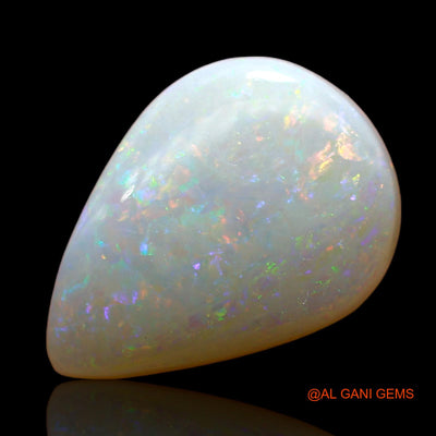 Natural Untreated Fire Opal Loose Gemstone Pear Cabochon From Australia 3.00 Cts 14x10x3 mm AE-267