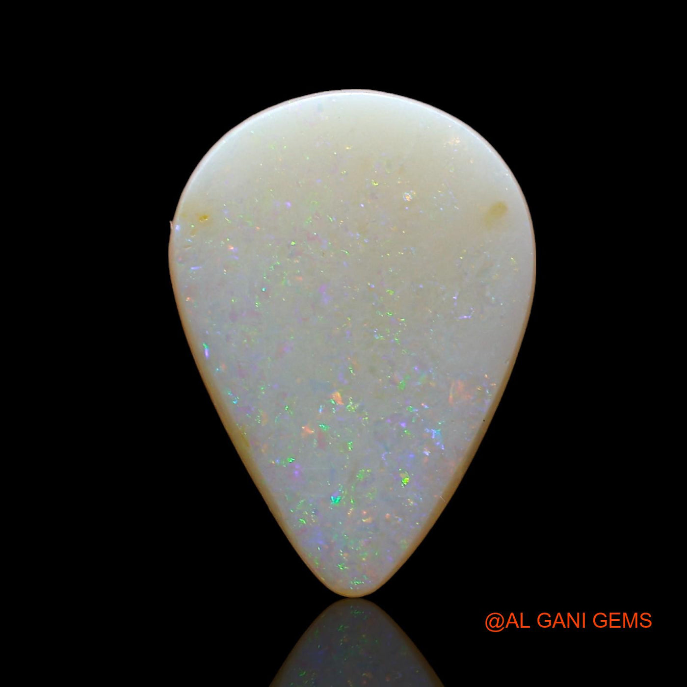 Natural Untreated Fire Opal Loose Gemstone Pear Cabochon From Australia 3.00 Cts 14x10x3 mm AE-267