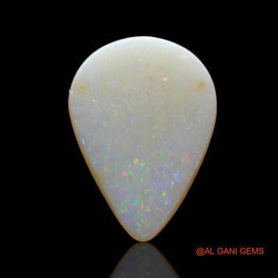 Natural Untreated Fire Opal Loose Gemstone Pear Cabochon From Australia 3.00 Cts 14x10x3 mm AE-267