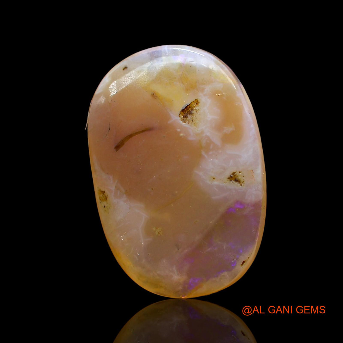 8.00 Cts Unheated Australian Fire Opal Loose Gemstone Oval Cabochon Natural 19x13x4 mm AE-26