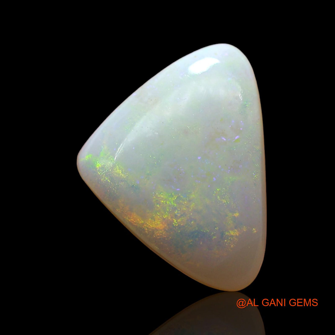 Natural Fire Opal Gemstone 3.00 Cts Loose Trillion Cabochon From Australia 14x10x3 mm AE-277