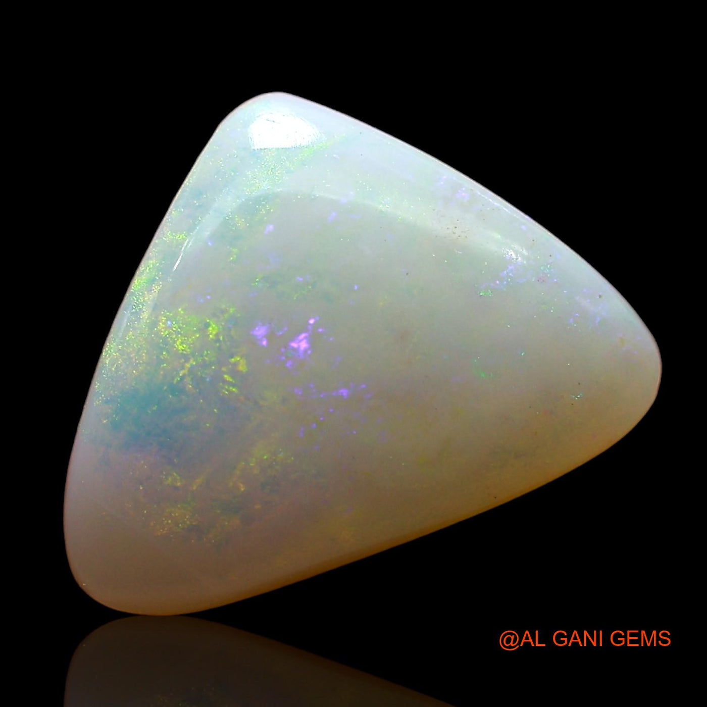 Natural Fire Opal Gemstone 3.00 Cts Loose Trillion Cabochon From Australia 14x10x3 mm AE-277