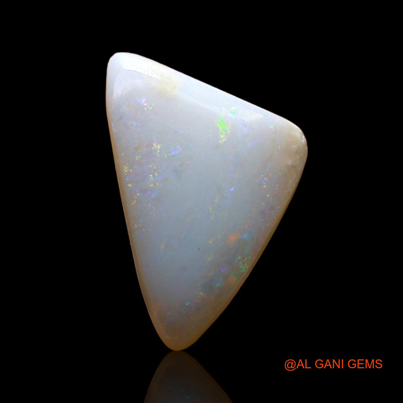 Natural Untreated Fire Opal Loose Gemstone Trillion Cabochon From Australia 2.00 Cts 15x9x3 mm AE-288