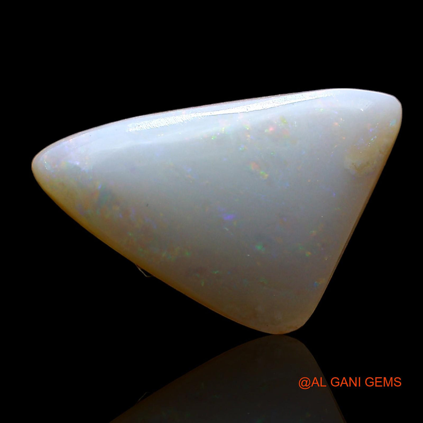 Natural Untreated Fire Opal Loose Gemstone Trillion Cabochon From Australia 2.00 Cts 15x9x3 mm AE-288