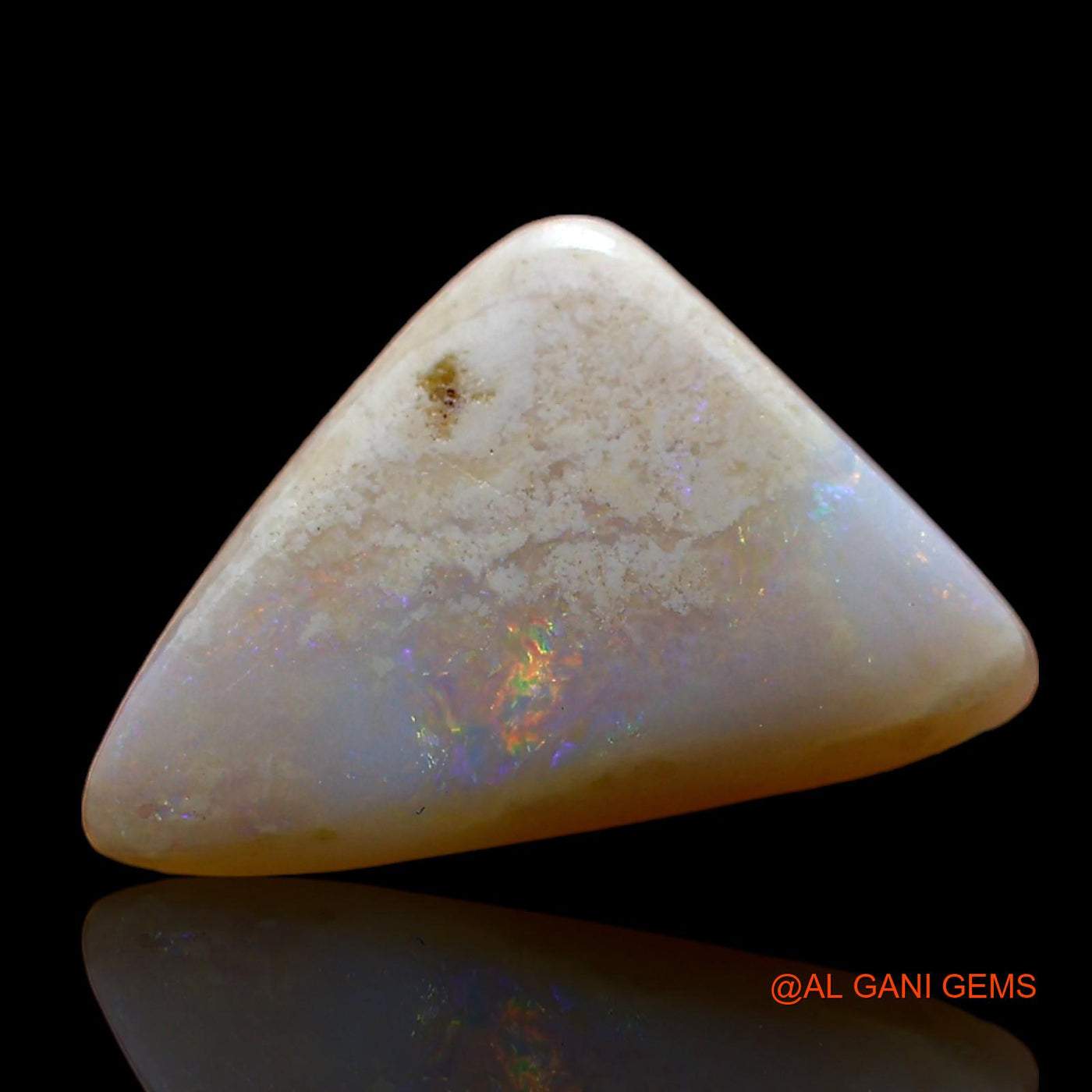Natural Untreated Fire Opal Loose Gemstone Trillion Cabochon From Australia 2.00 Cts 15x9x3 mm AE-288
