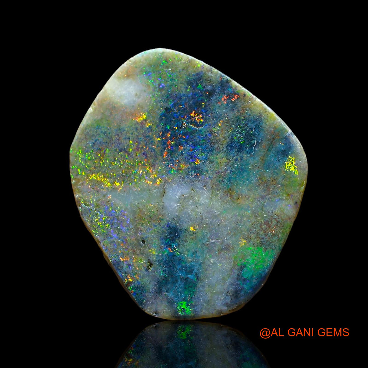 4.00 Cts Natural Australian Fire Opal Fancy Cabochon Loose Gemstone For Jewelry 19x16x2 mm AE-28