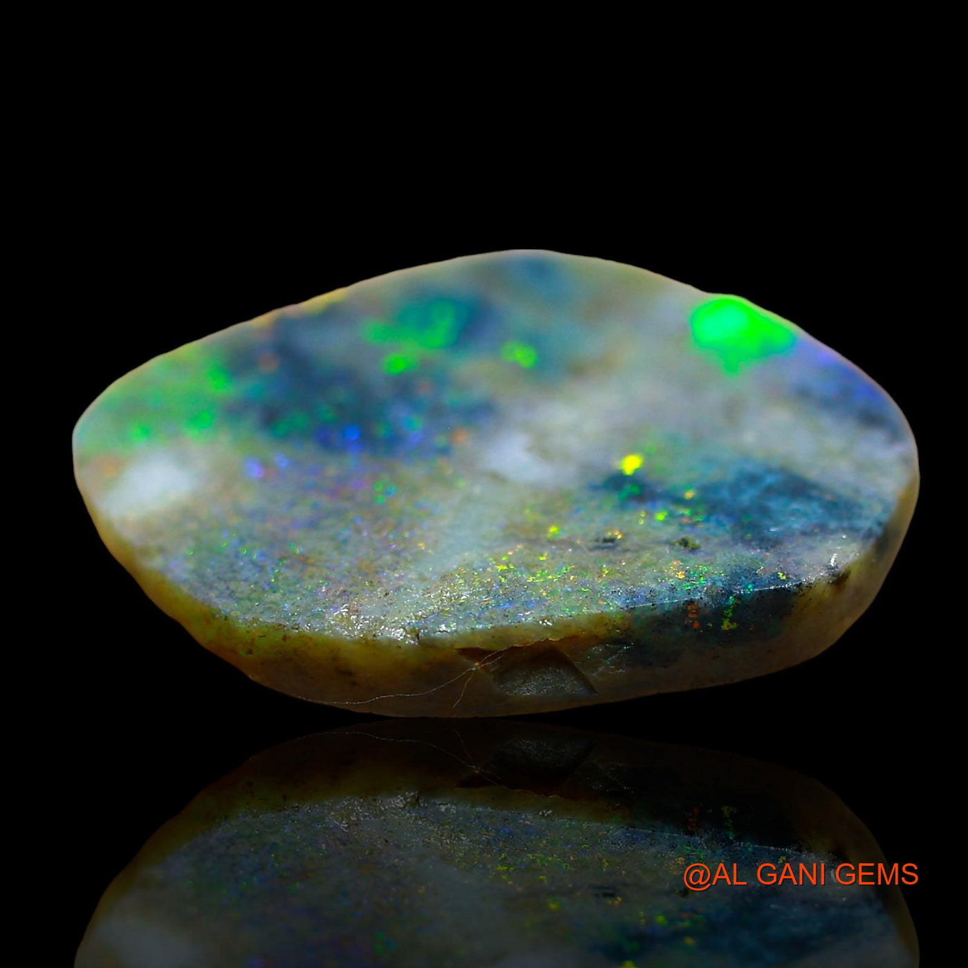 4.00 Cts Natural Australian Fire Opal Fancy Cabochon Loose Gemstone For Jewelry 19x16x2 mm AE-28