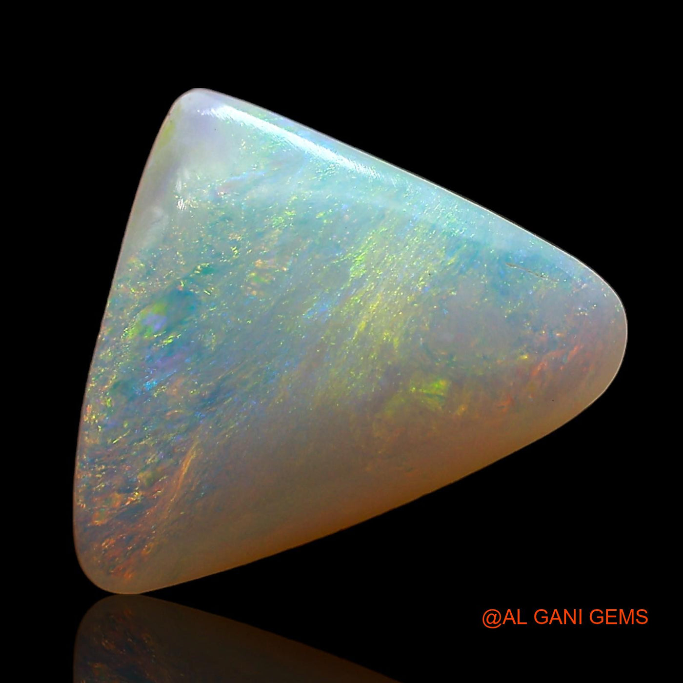 Natural Untreated Fire Opal Loose Gemstone Trillion Cabochon From Australia 2.00 Cts 13x10x3 mm AE-291