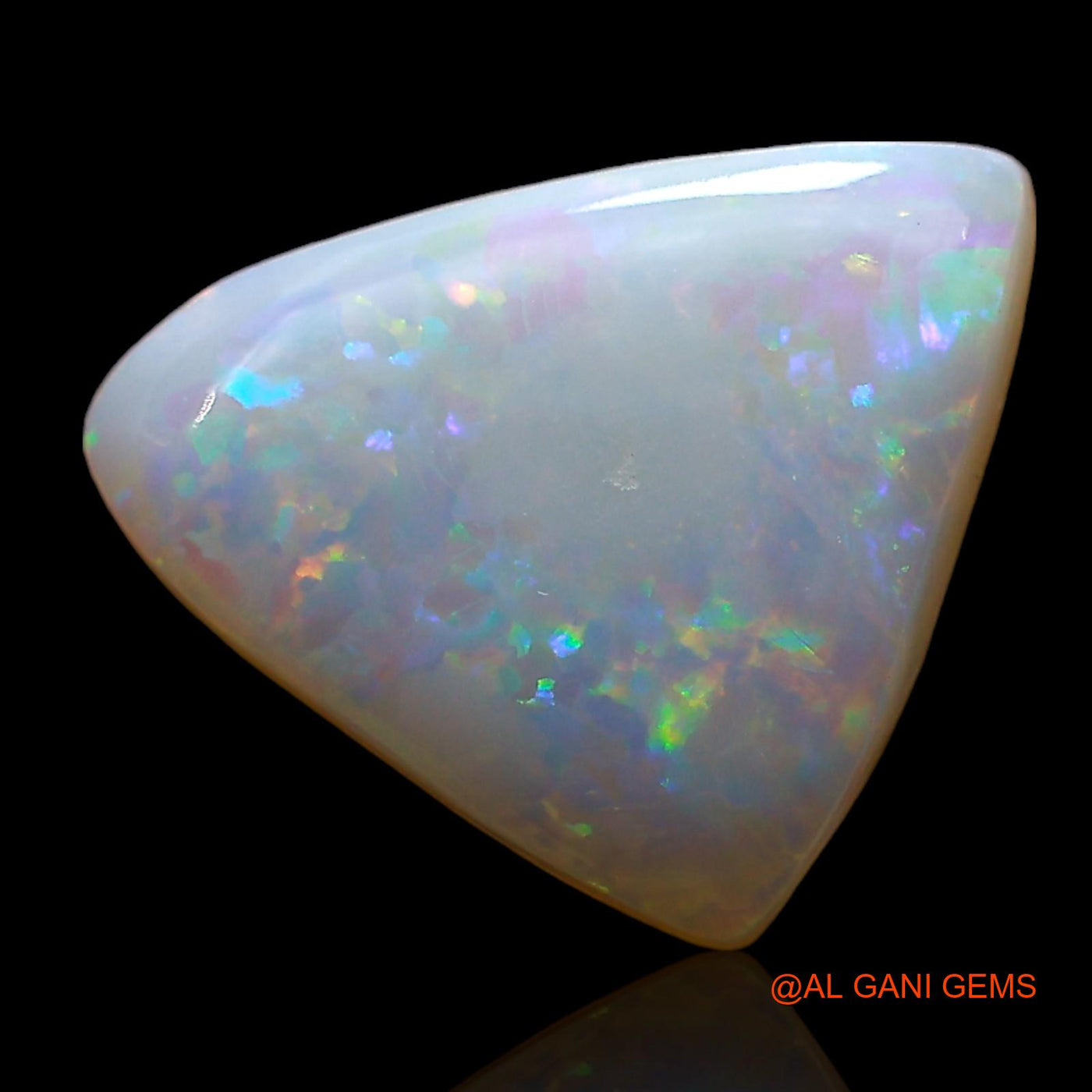 2.00 Cts Unheated Australian Fire Opal Loose Gemstone Trillion Cabochon Natural 13x11x2 mm AE-292