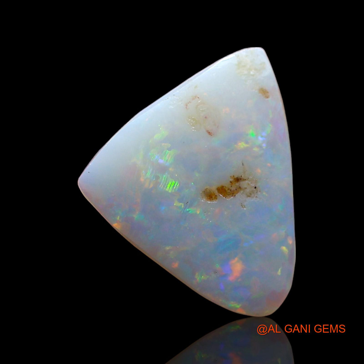 2.00 Cts Unheated Australian Fire Opal Loose Gemstone Trillion Cabochon Natural 13x11x2 mm AE-292