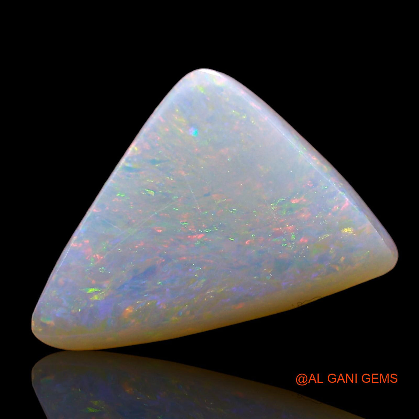 2.00 Cts Natural Australian Fire Opal Trillion Cabochon Loose Gemstone For Jewelry 14x9x3 mm AE-295