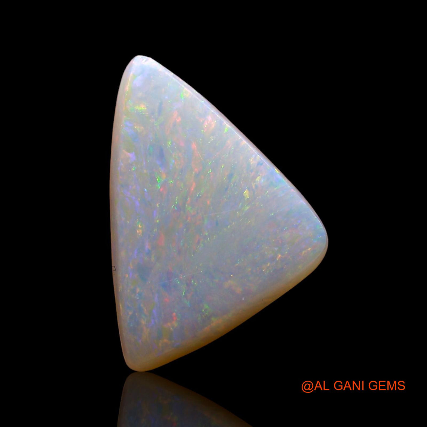 2.00 Cts Natural Australian Fire Opal Trillion Cabochon Loose Gemstone For Jewelry 14x9x3 mm AE-295