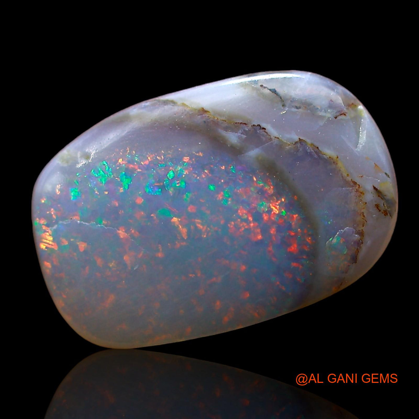 2.00 Cts Natural Australian Fire Opal Loose Gemstone Oval Cabochon 13x9x2 mm AE-300