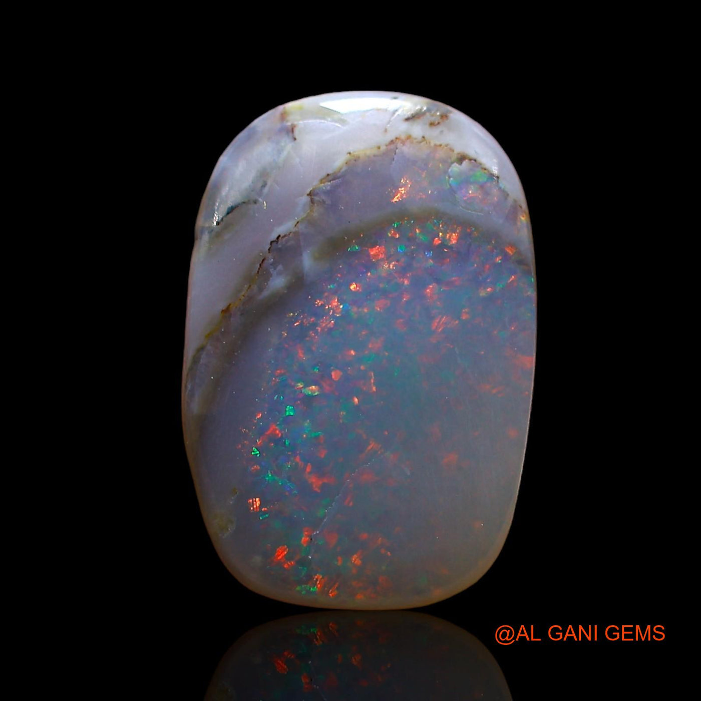 2.00 Cts Natural Australian Fire Opal Loose Gemstone Oval Cabochon 13x9x2 mm AE-300