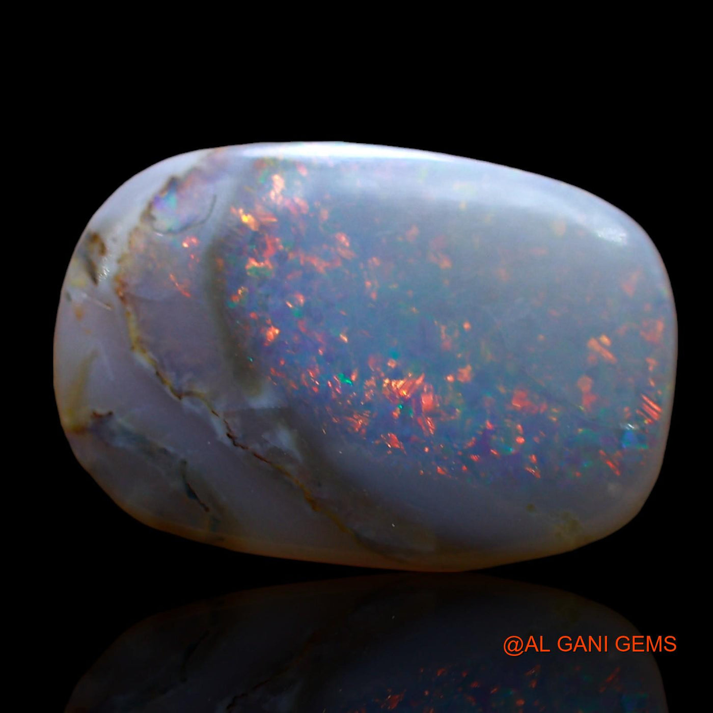 2.00 Cts Natural Australian Fire Opal Loose Gemstone Oval Cabochon 13x9x2 mm AE-300