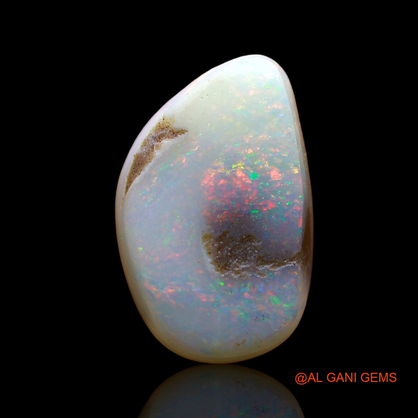3.00 Cts Natural Australian Fire Opal Loose Gemstone Fancy Cabochon 14x9x3 mm AE-302