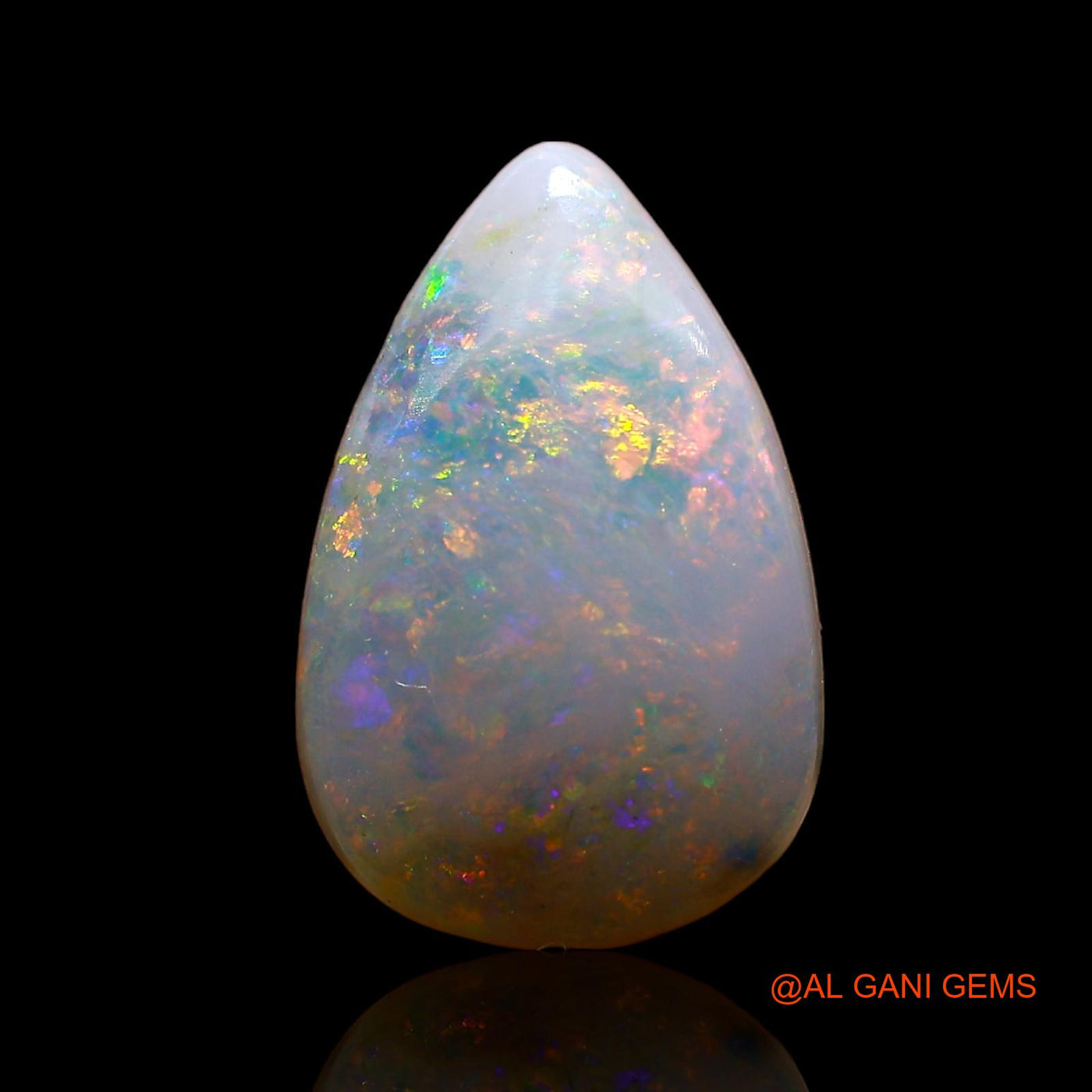 2.00 Cts Unheated Australian Fire Opal Loose Gemstone Pear Cabochon Natural 14x9x3 mm AE-303