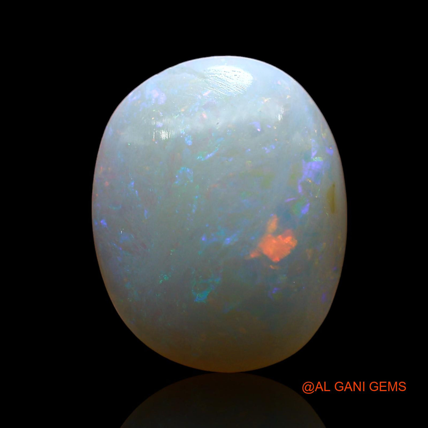 Natural Fire Opal Gemstone 3.00 Cts Loose Oval Cabochon From Australia 13x10x4 mm AE-304