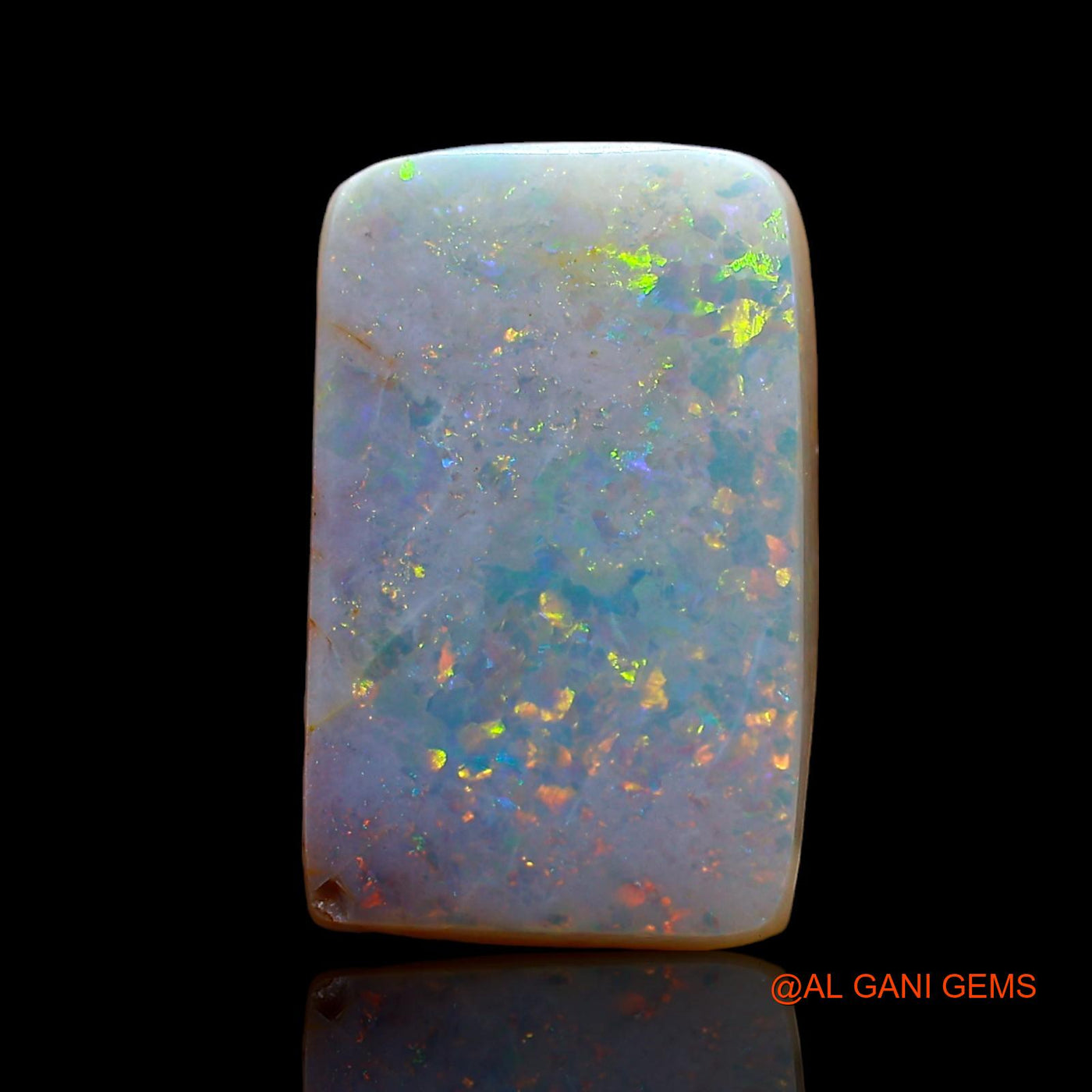 2.00 Cts Natural Australian Fire Opal Loose Gemstone Square Cabochon 13x8x3 mm AE-310