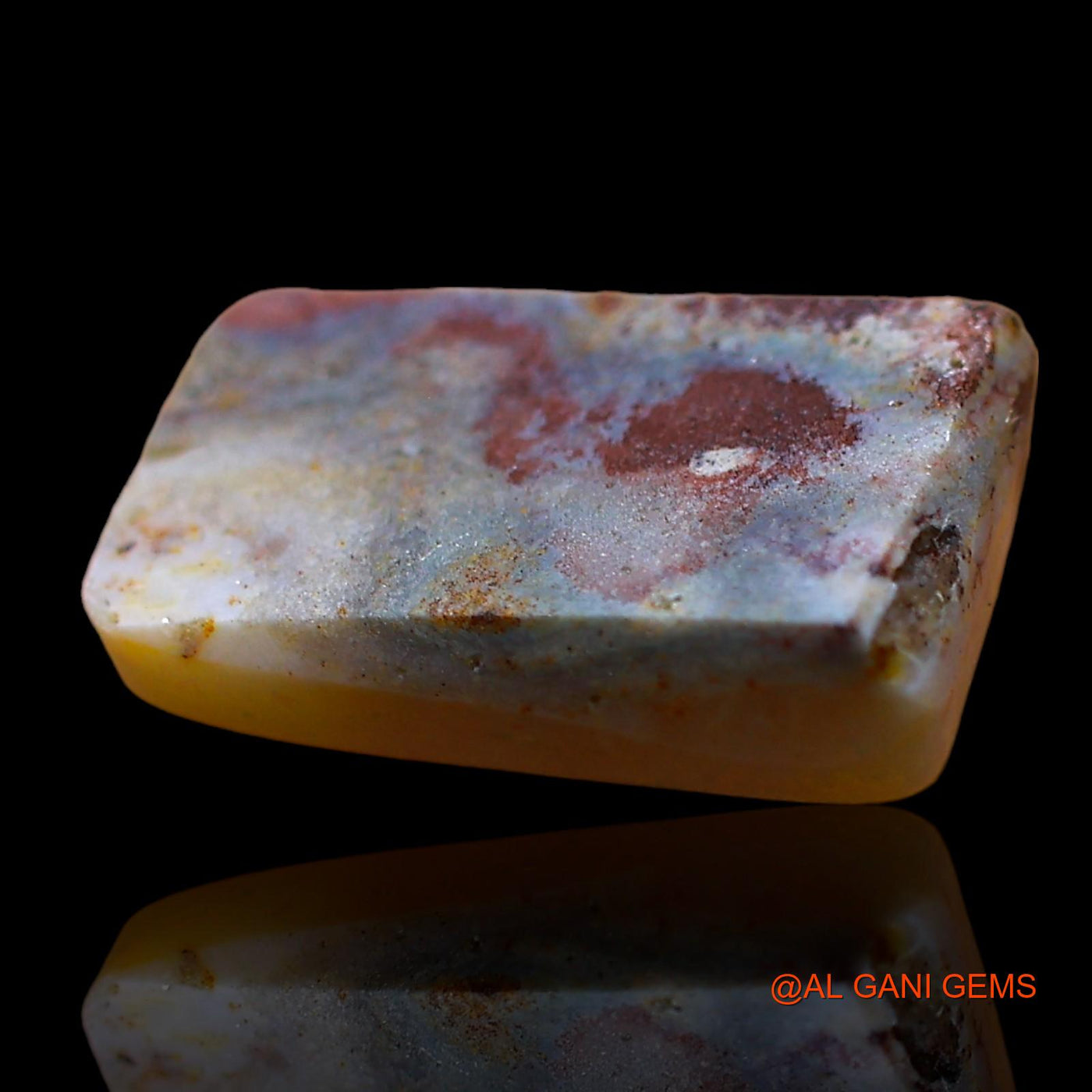 2.00 Cts Natural Australian Fire Opal Loose Gemstone Square Cabochon 13x8x3 mm AE-310