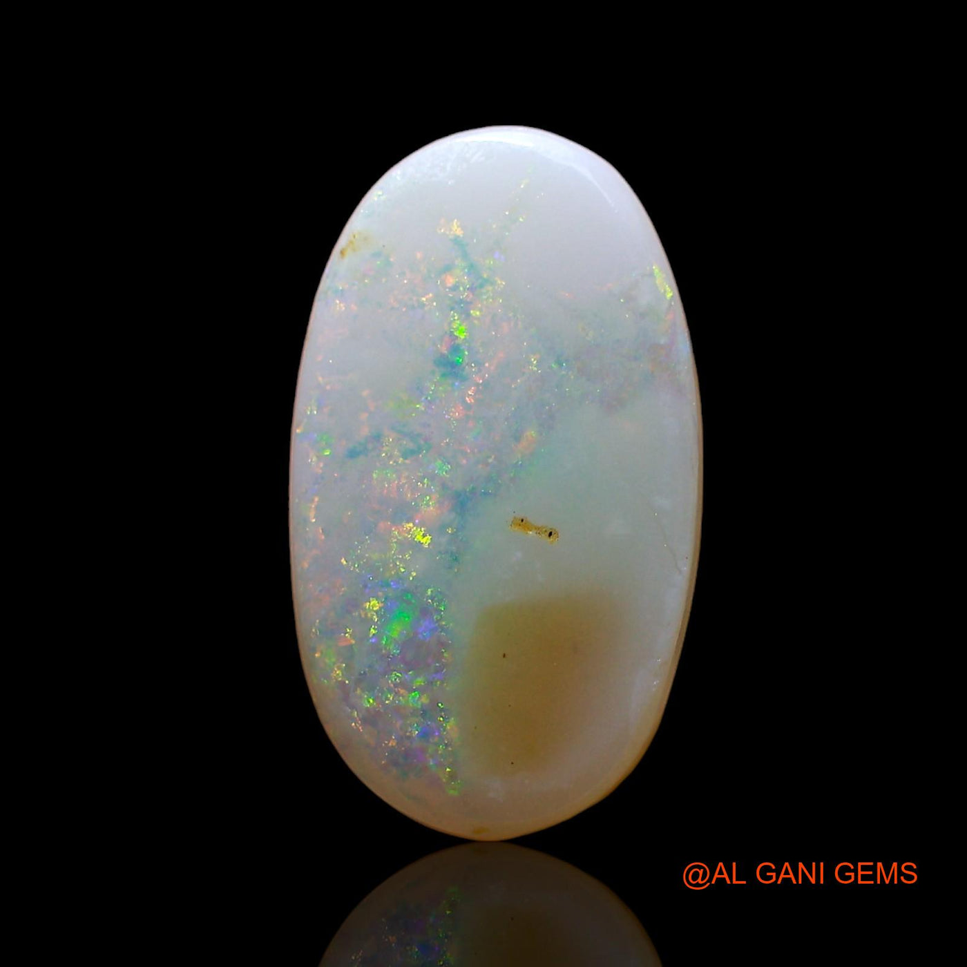 2.00 Cts Unheated Australian Fire Opal Loose Gemstone Oval Cabochon Natural 14x8x2 mm AE-312