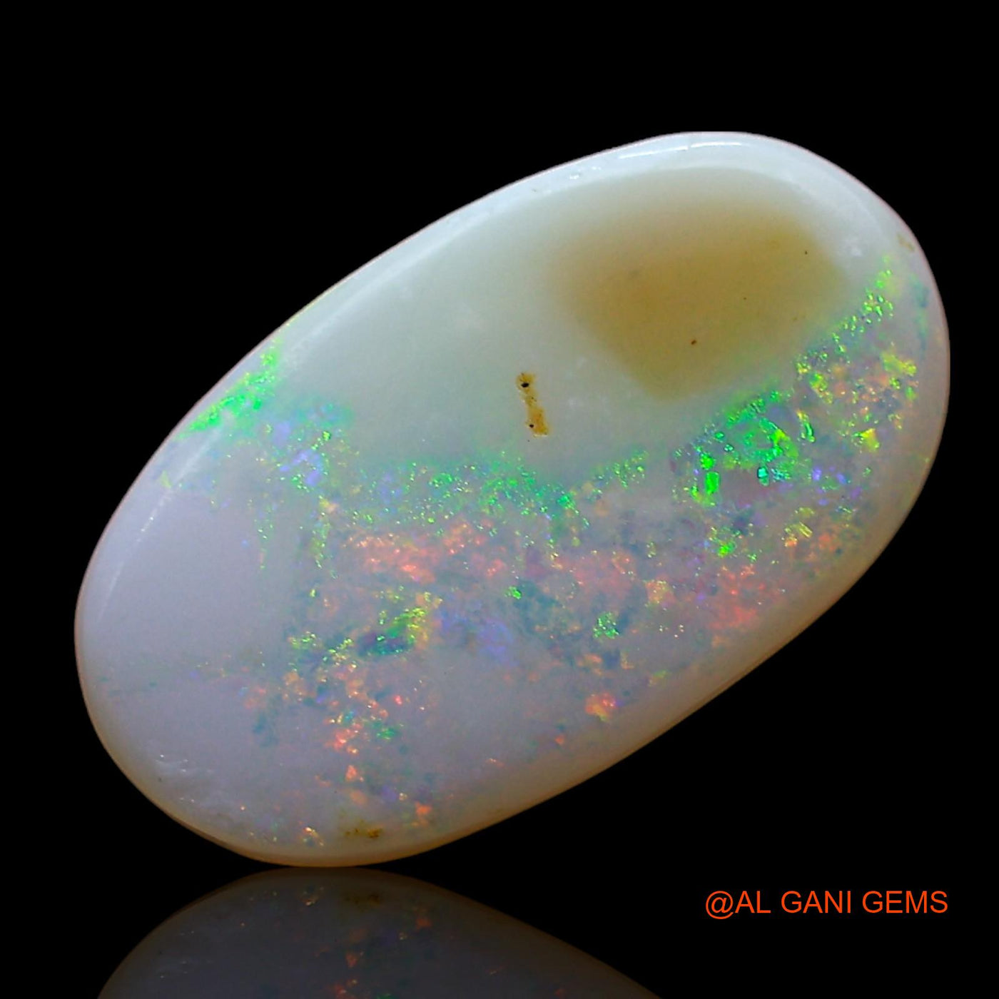 2.00 Cts Unheated Australian Fire Opal Loose Gemstone Oval Cabochon Natural 14x8x2 mm AE-312
