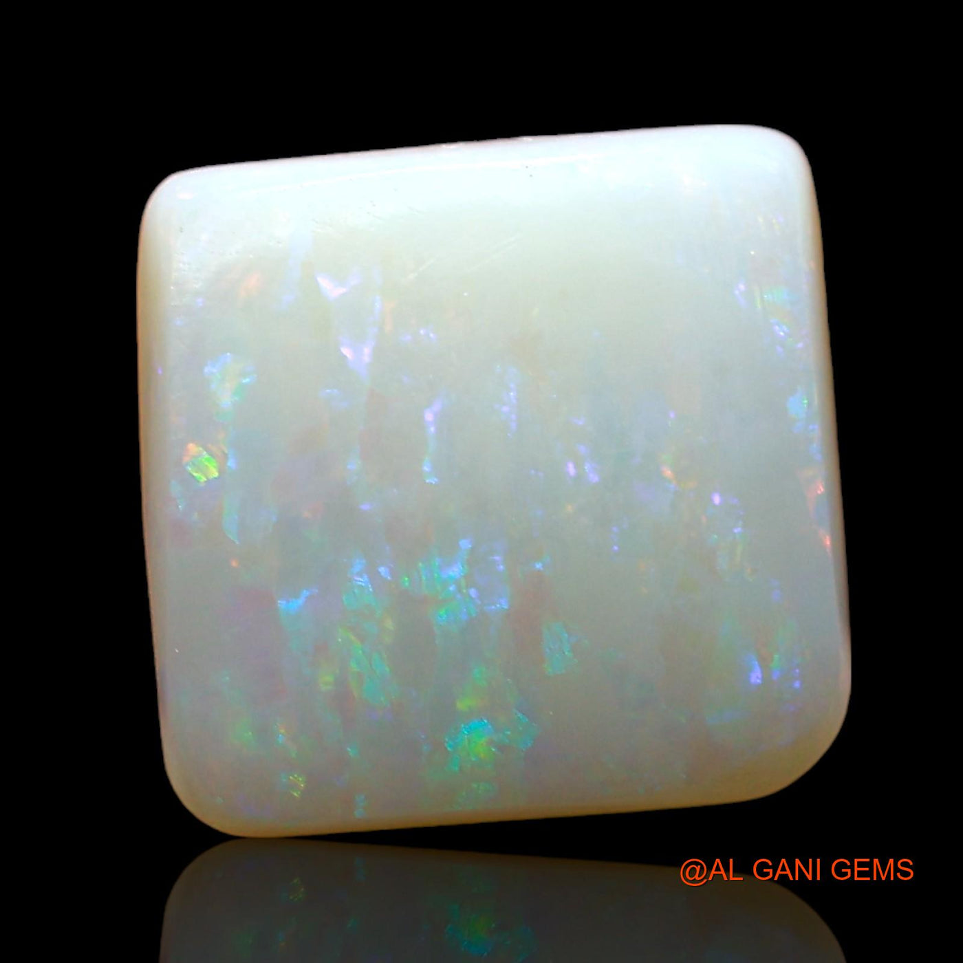 3.00 Cts Natural Australian Fire Opal Square Cabochon Loose Gemstone For Jewelry 11x10x3 mm AE-319