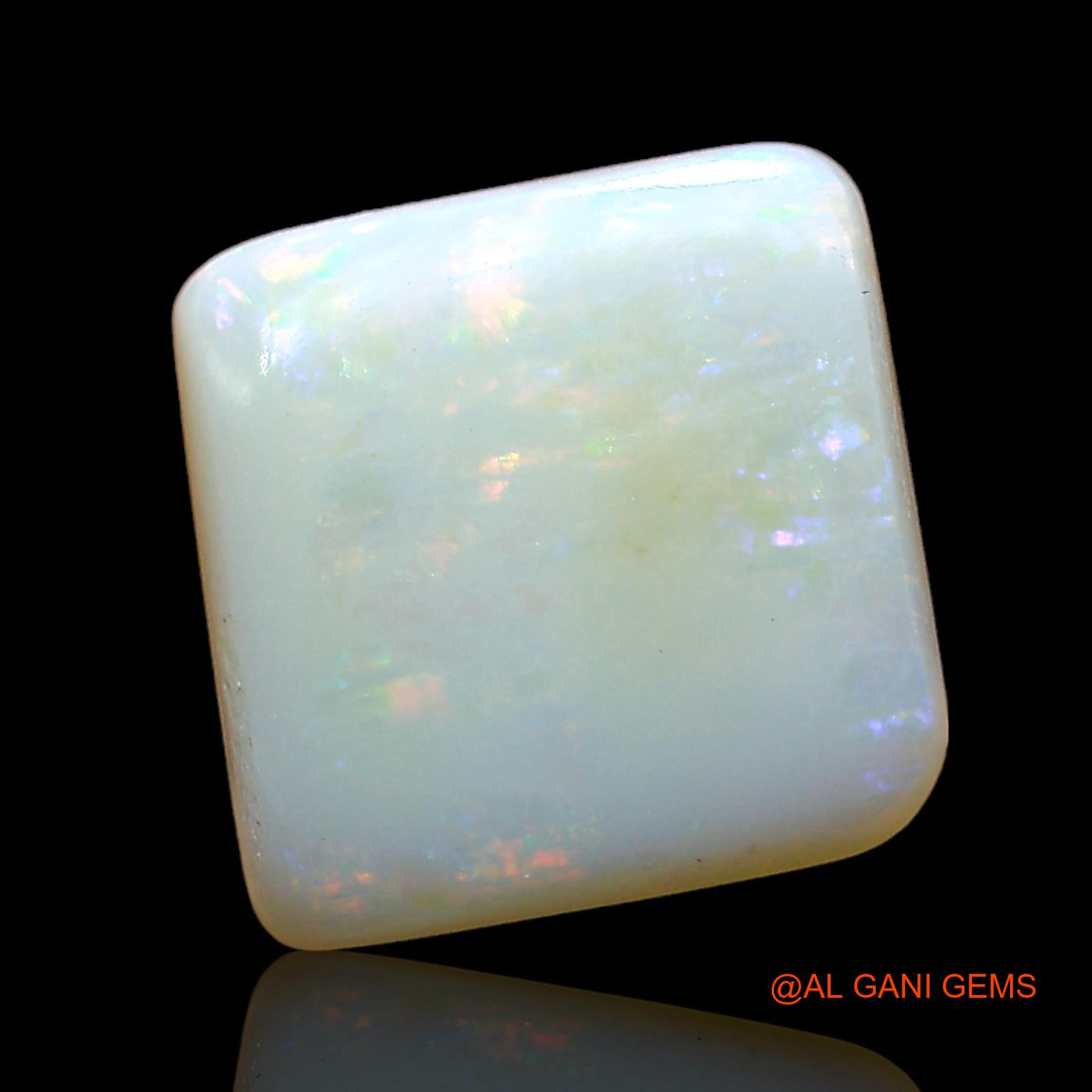 3.00 Cts Natural Australian Fire Opal Square Cabochon Loose Gemstone For Jewelry 11x10x3 mm AE-319
