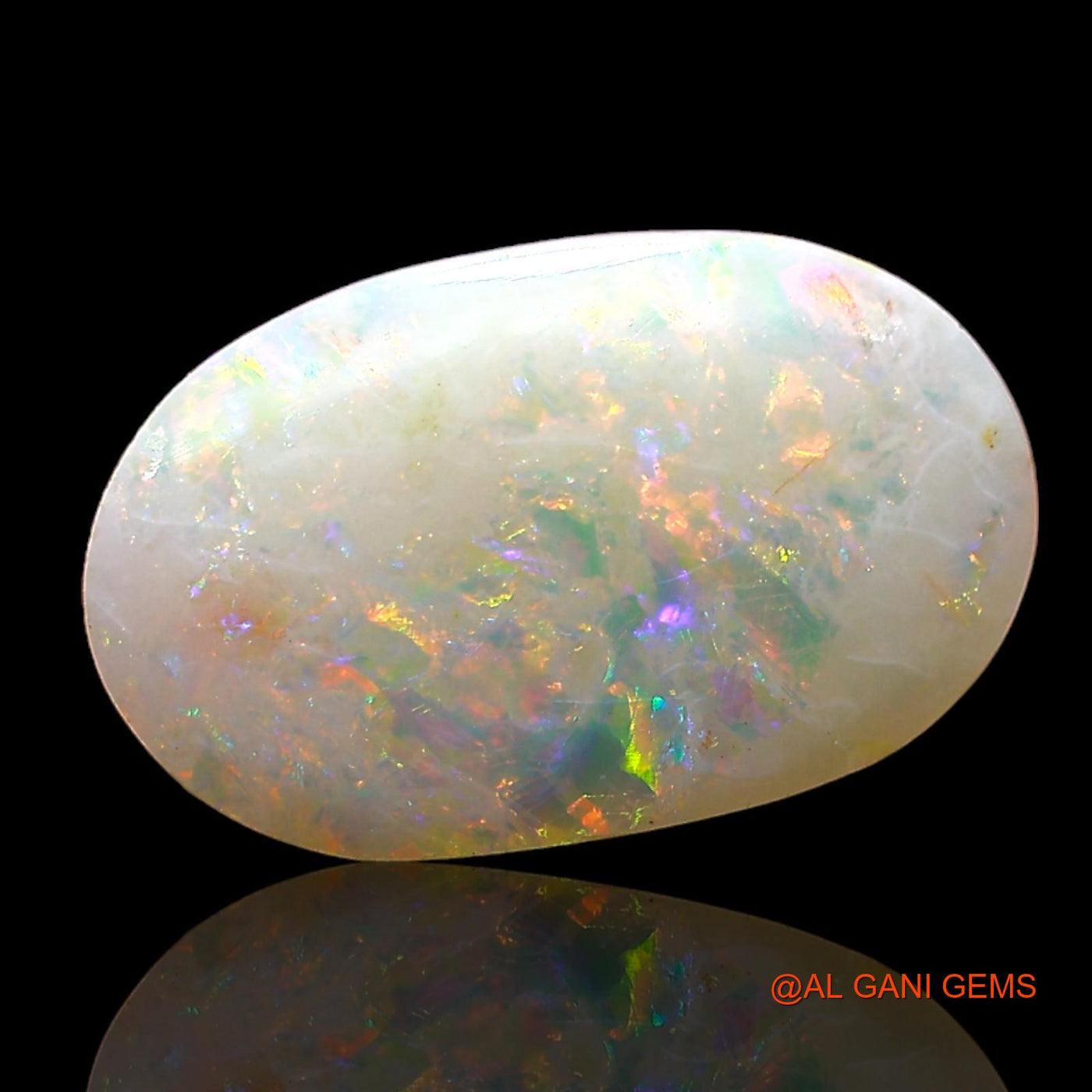 Natural Untreated Fire Opal Loose Gemstone Oval Cabochon From Australia 2.00 Cts 14x8x2 mm AE-321