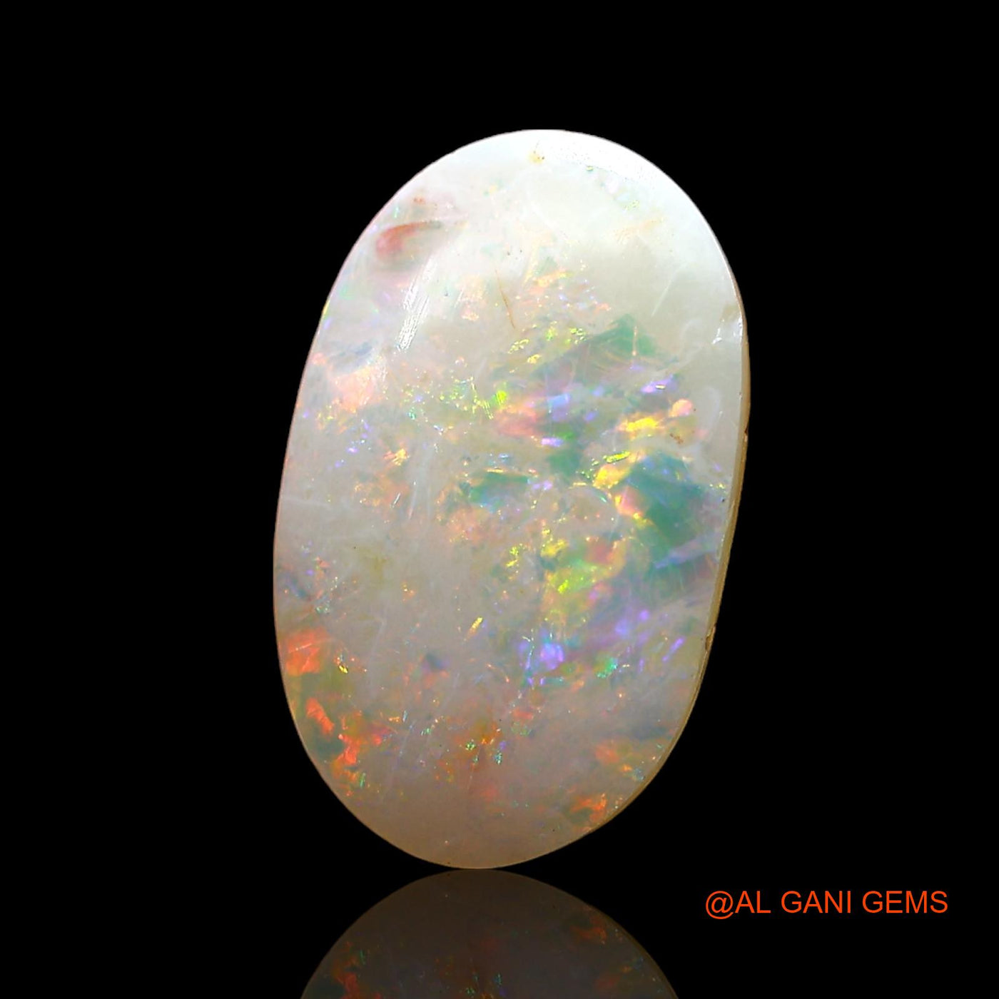 Natural Untreated Fire Opal Loose Gemstone Oval Cabochon From Australia 2.00 Cts 14x8x2 mm AE-321
