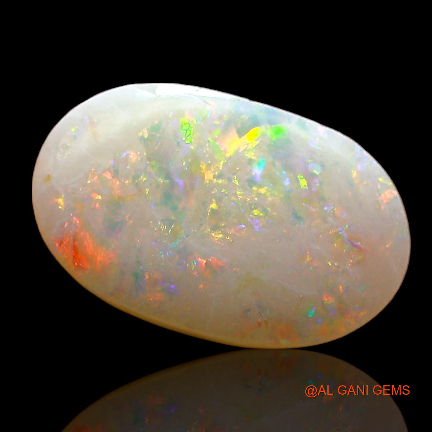 Natural Untreated Fire Opal Loose Gemstone Oval Cabochon From Australia 2.00 Cts 14x8x2 mm AE-321