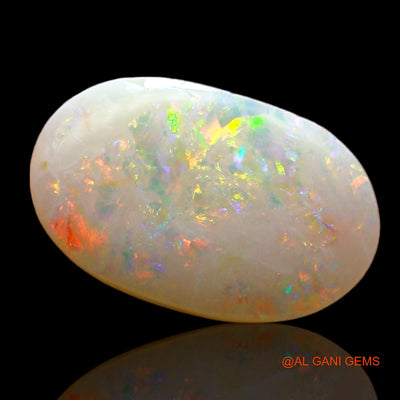 Natural Untreated Fire Opal Loose Gemstone Oval Cabochon From Australia 2.00 Cts 14x8x2 mm AE-321