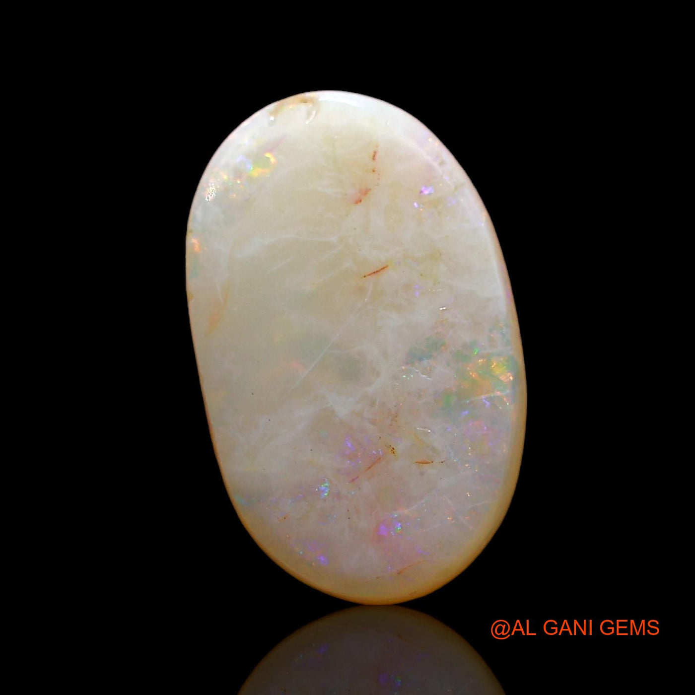 Natural Untreated Fire Opal Loose Gemstone Oval Cabochon From Australia 2.00 Cts 14x8x2 mm AE-321