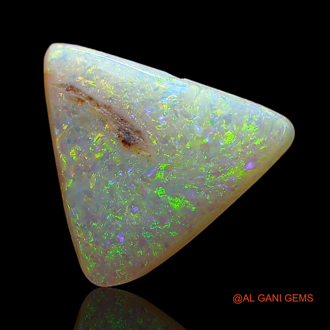 2.00 Cts Unheated Australian Fire Opal Loose Gemstone Trillion Cabochon Natural 11x10x3 mm AE-324