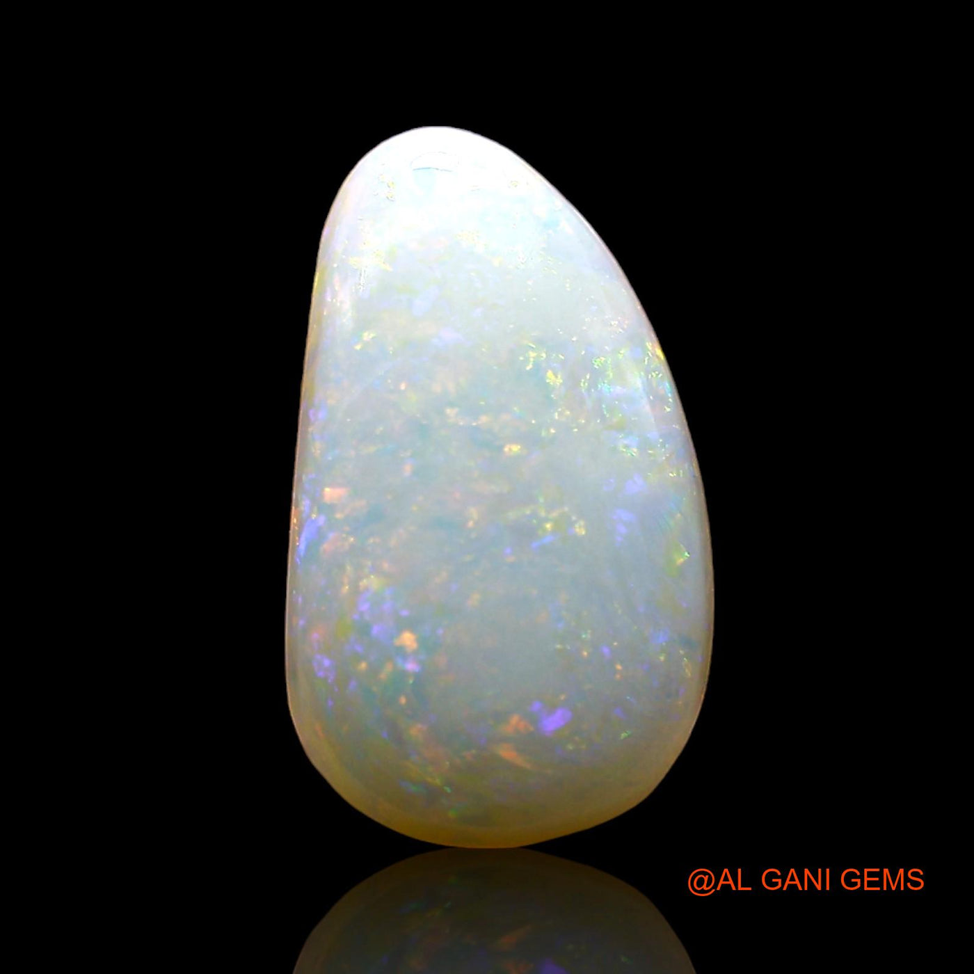 2.00 Cts Natural Australian Fire Opal Loose Gemstone Pear Cabochon 13x8x3 mm AE-326