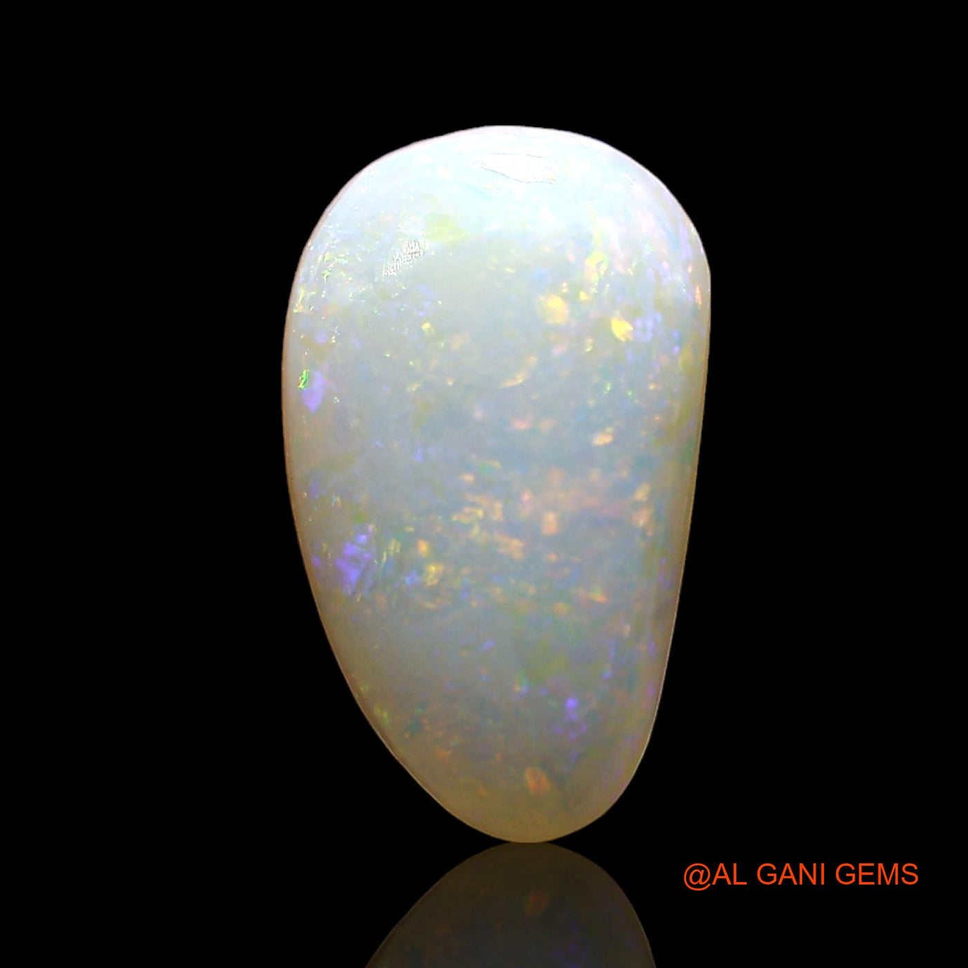 2.00 Cts Natural Australian Fire Opal Loose Gemstone Pear Cabochon 13x8x3 mm AE-326