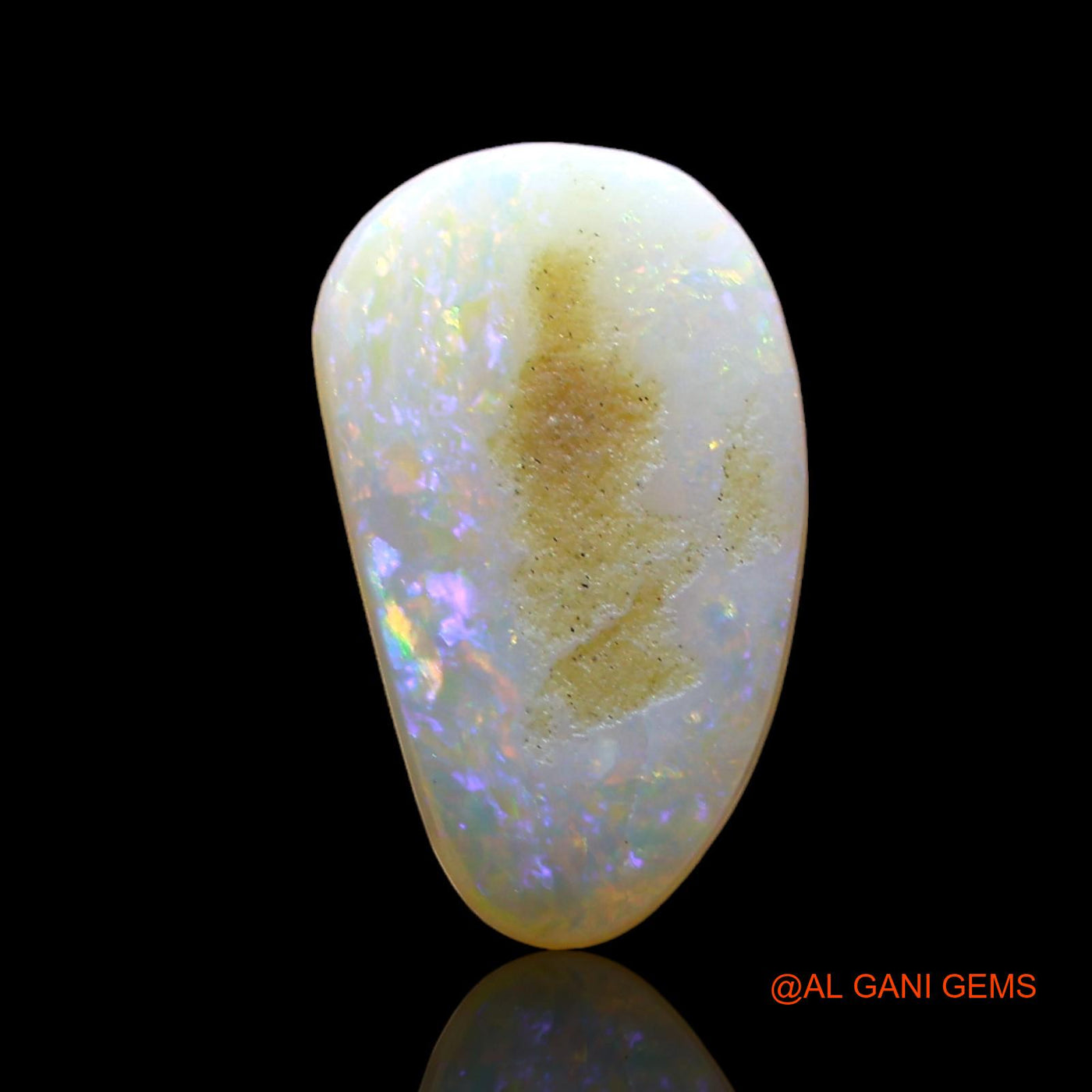 2.00 Cts Natural Australian Fire Opal Loose Gemstone Pear Cabochon 13x8x3 mm AE-326
