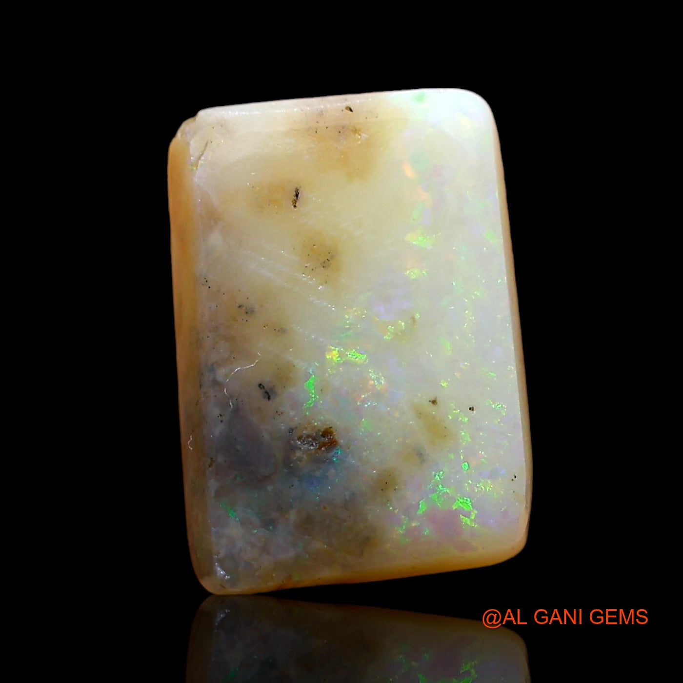 4.00 Cts Natural Australian Fire Opal Loose Gemstone Square Cabochon 11x8x4 mm AE-335