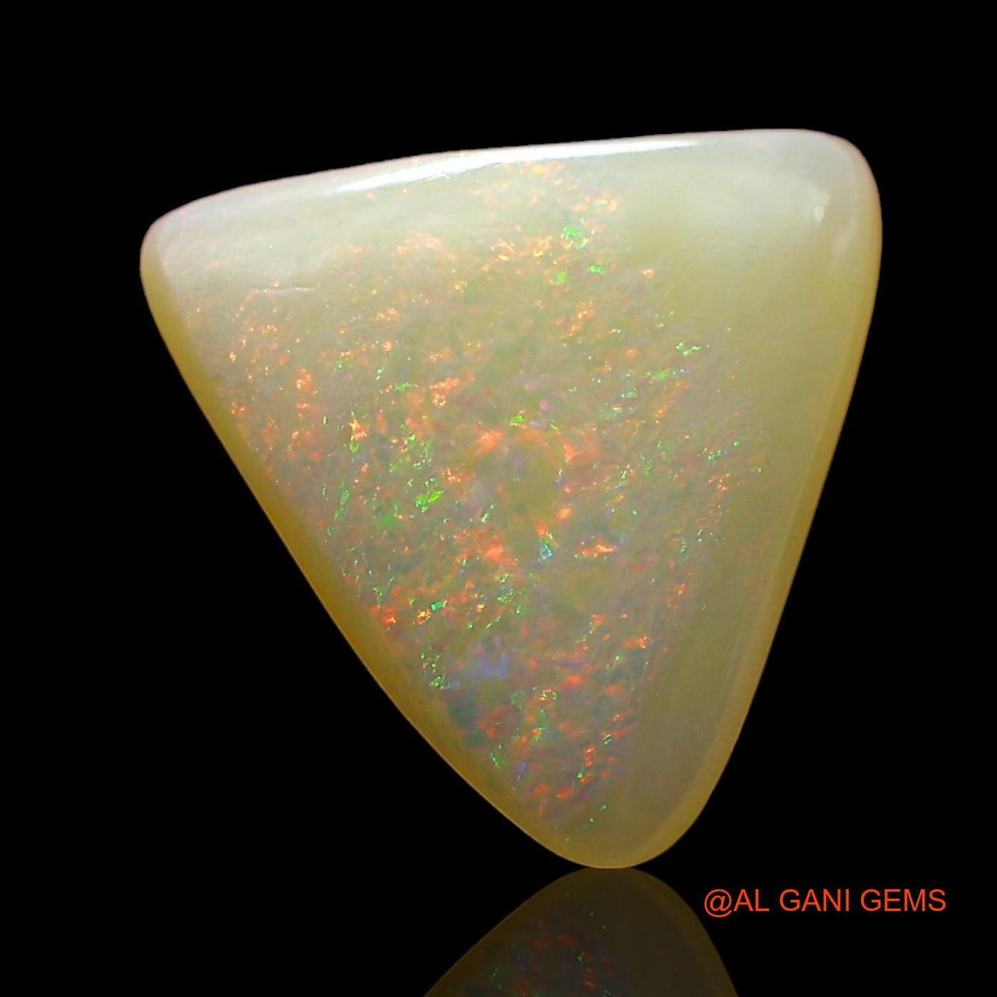 2.00 Cts Unheated Australian Fire Opal Loose Gemstone Trillion Cabochon Natural 11x11x3 mm AE-336
